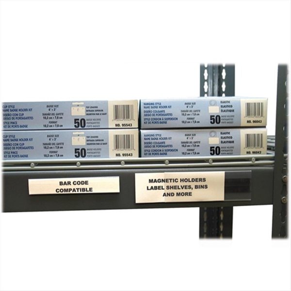 C-Line Products C-Line Products 87227BNDL2BX HOL-DEX Magnetic Shelf-Bin Label Holders  1  Inch Magnetic Label Holder  10-BX - Set of 2 BX 87227BNDL2BX